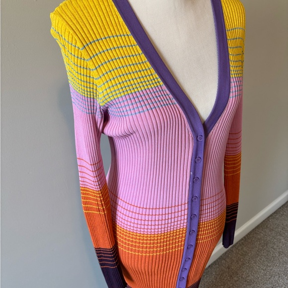 STAUD Vibrant Striped Midi Dress - Picture 3 of 4